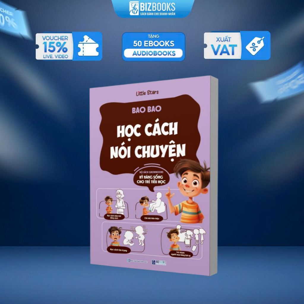 Sách Bao Bao Học Cách Nói Chuyện - Growbooks - Kỹ Năng Sống Dành Cho Trẻ Tiểu Học