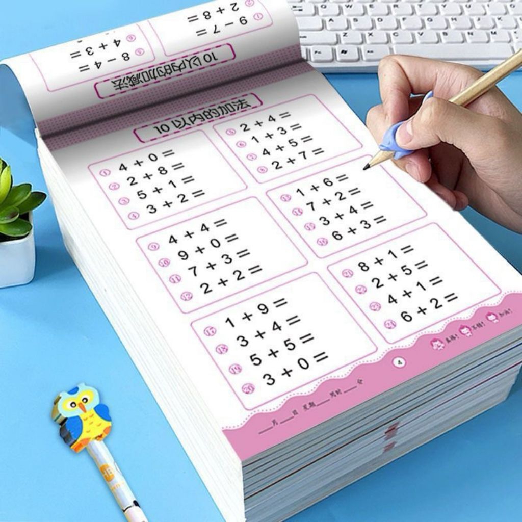 ✅Sách Toán Cho Bé 5-6 Tuổi- Cộng Trừ Trong Phạm Vi 10 20 50 100 - Luyện Tính Nhẩm Nhanh-Bộ Sách Học Toán- Mầm Store