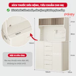 [NEW 2026] Kệ Đựng Đồ Dạng Tủ PAKEY Cao Cấp, Tủ Đồ Đa Năng Có Ngăn Treo Tặng Khay + Hộp Đựng Đồ — ảnh 2