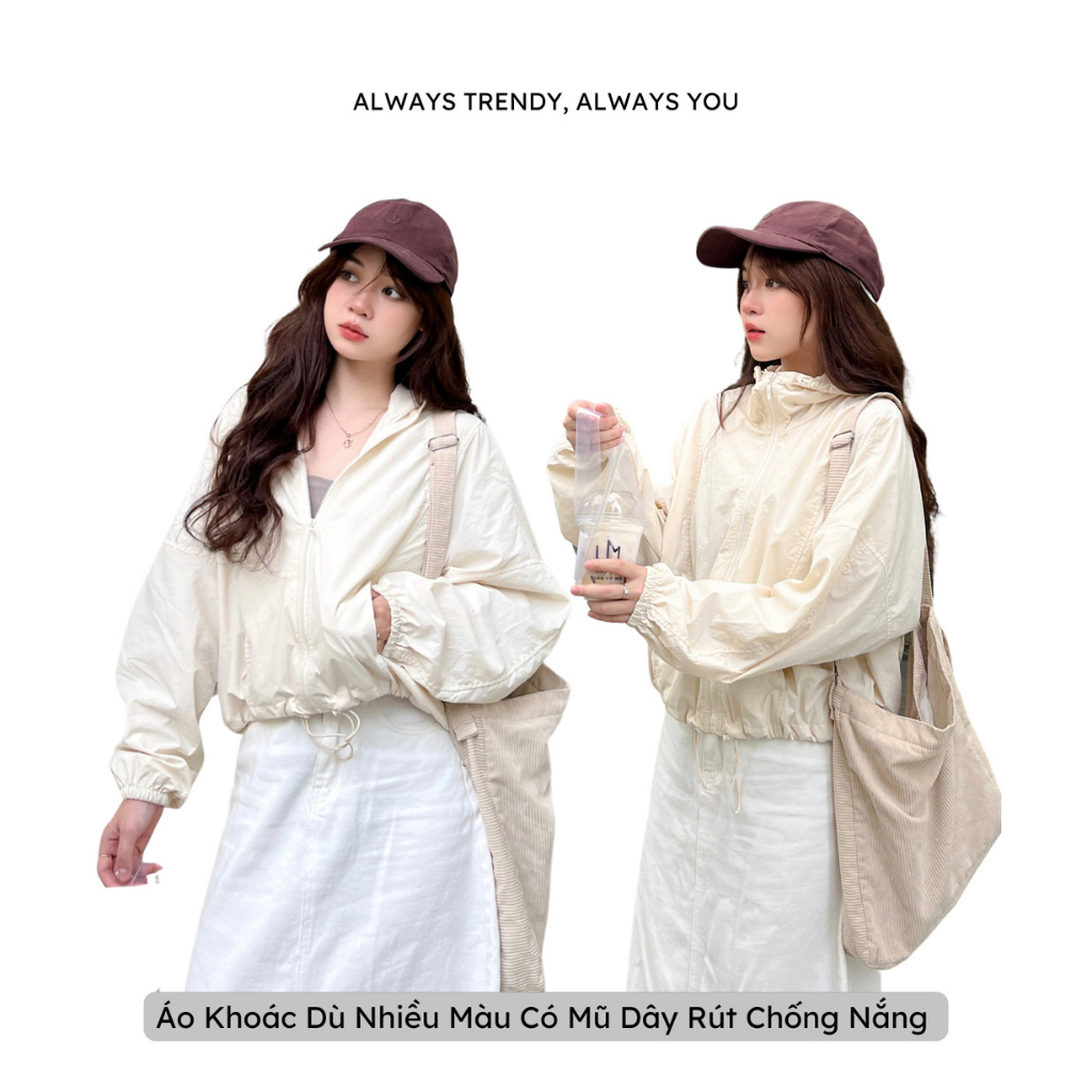 áo khoác gió dù nữ croptop vải gió nhăn áo khoác gió ngắn 2 lớp đẹp mỏng nhẹ kháng nước phù hợp tiết thời thu đông XUZI.