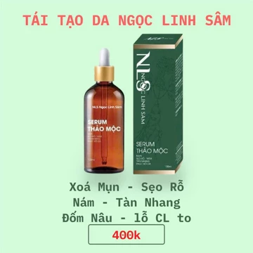 serum thảo dược tái tạo da và bột rửa mặt Ngọc Linh Sâm