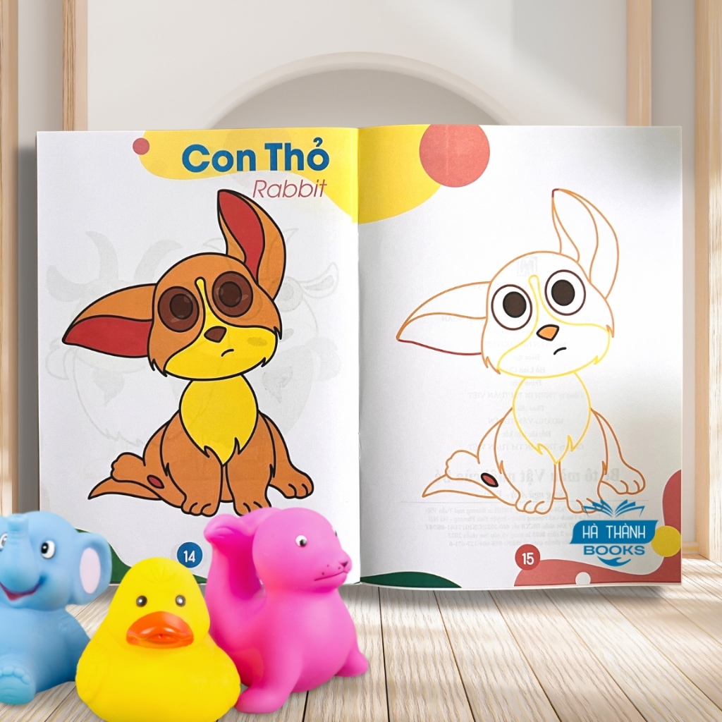 Sách tô màu cho bé 3-6 tuổi song ngữ Anh - Việt | Nhiều chủ đề giúp bé vừa học vừa chơi sáng tạo