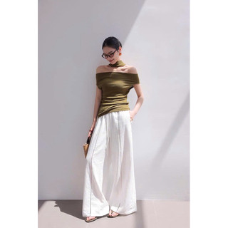 Flowy Pants - Quần Dài Linen ống rộng phối ren