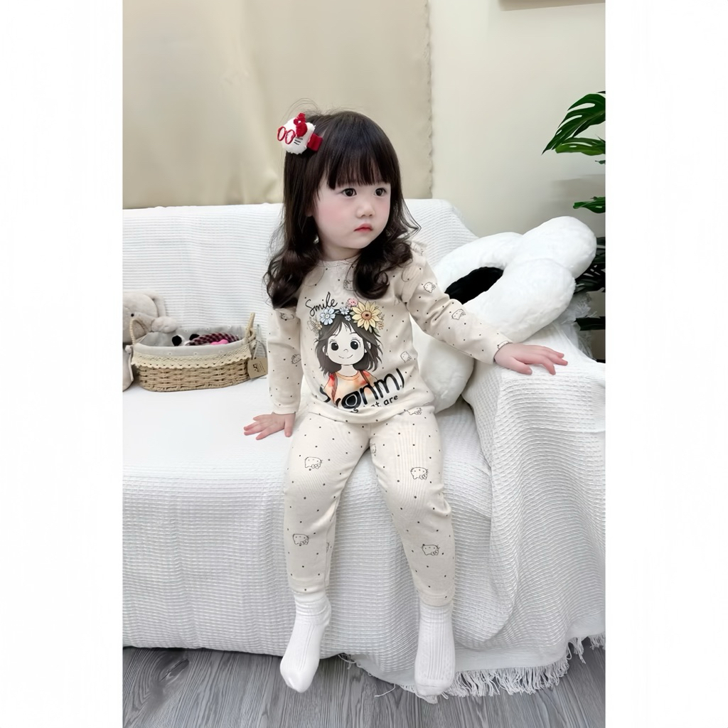 Bộ len lông thỏ xinh xắn đáng yêu cho bé gái 6kg-16kg set đồ nỉ