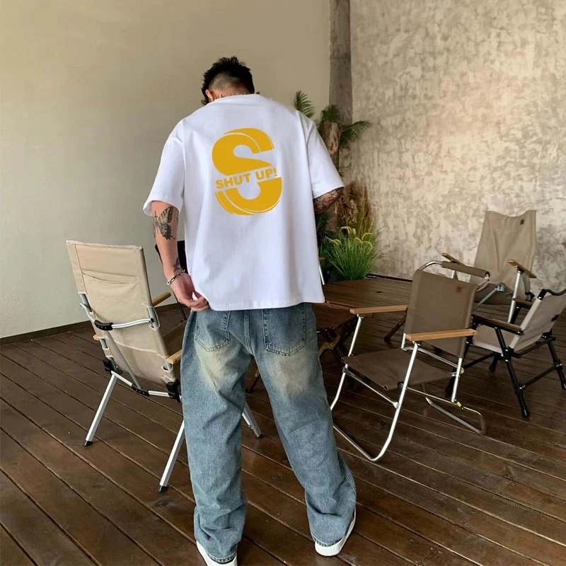 Áo thun Stee Cổ tròn SHUT UP Localbrand ICVCVN Unisex Cotton