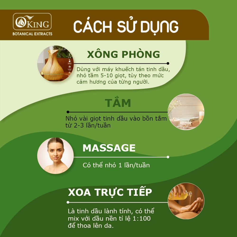Tinh dầu Nghệ nguyên chất dùng mix dầu dưỡng làm mờ sẹo | Oking Việt Nam