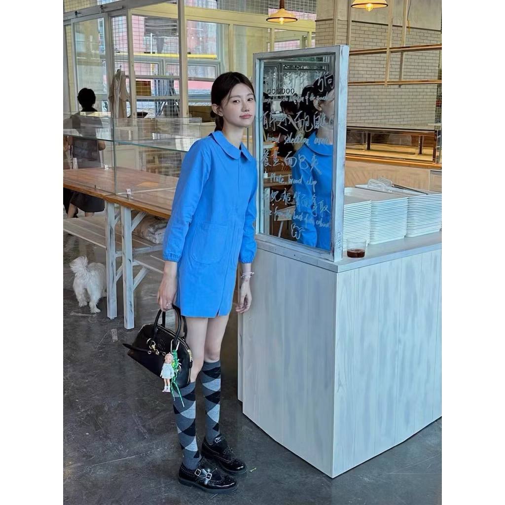 𝗪𝗶𝗻 𝗗𝗿𝗲𝘀s- | BEELY| Đầm Linen cổ sen tay dài