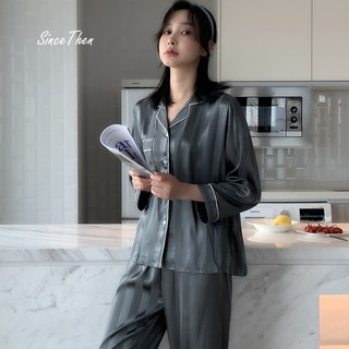Đồ ngủ đôi nam nữ lụa dài tay satin cao cấp - Since Then
