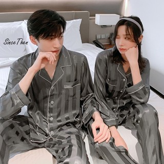 Đồ ngủ đôi nam nữ lụa dài tay satin cao cấp - Since Then