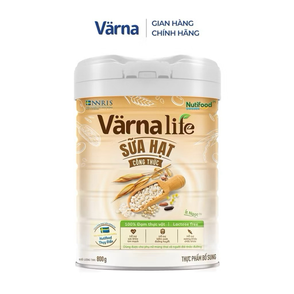 [DEAL SỐC] Thực phẩm bổ sung sữa hạt công thức Varna Life (Lon 800gr)