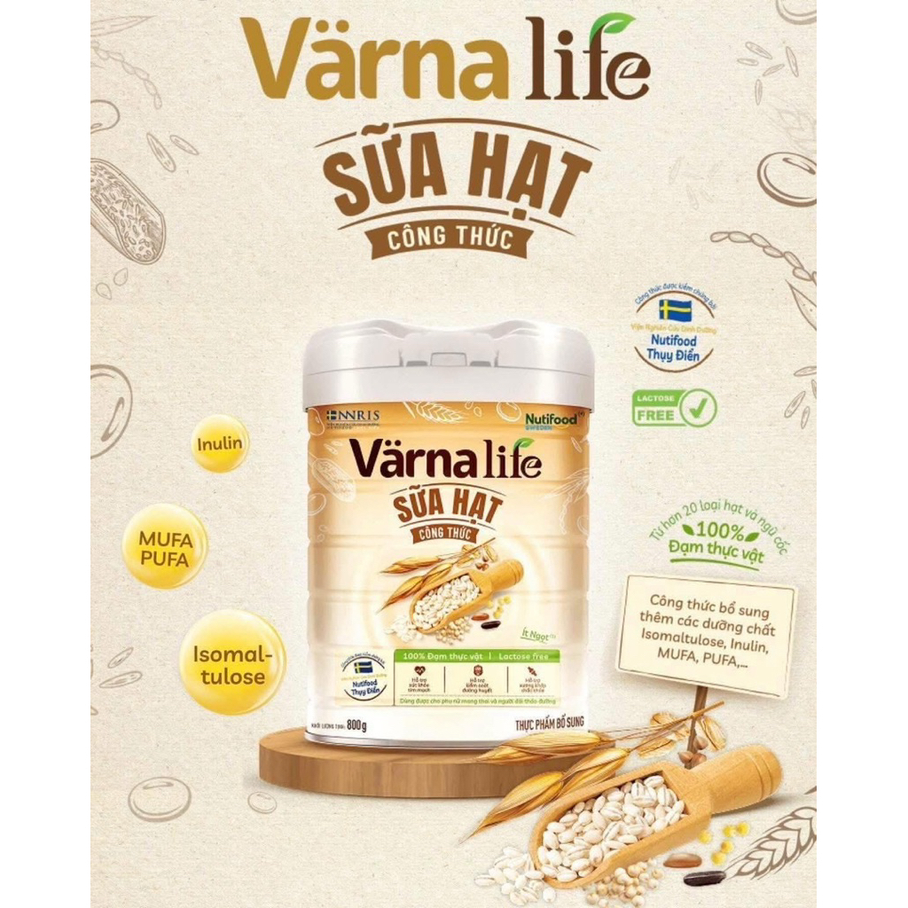 [DEAL SỐC] Thực phẩm bổ sung sữa hạt công thức Varna Life (Lon 800gr)