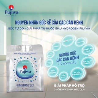 Hộp 12 Túi Nước Uống ION Kiềm Giàu Hydrogen Cao Cấp Fujiwa Dạng Túi Bạc 270ml - Detox nhanh Chống Oxy hoá mạnh