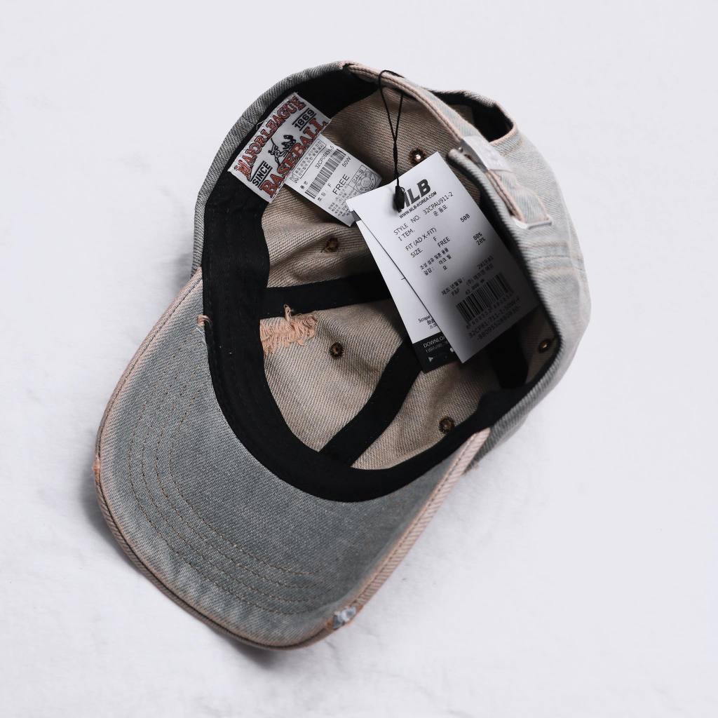 Nón kết, mũ lưỡi trai trơn phối vải jeans rách đẹp form chuẩn thời trang (Ảnh thật)
