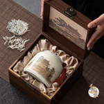 Bộ Trà Quà Tặng Phượng Tiên Shan Ô Long Shan Tuyết - Hũ 185Gr Hộp Gỗ Cao Cấp Quà Biếu Tặng Người Thân — ảnh 6