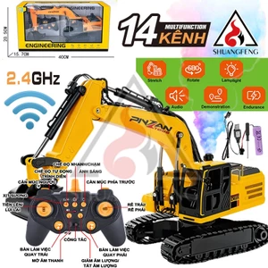 Xe Múc Điều Khiển Từ Xa Hợp Kim 14 Kênh, Phun Sương – Quà Tặng Tuyệt Vời Cho Trẻ Em