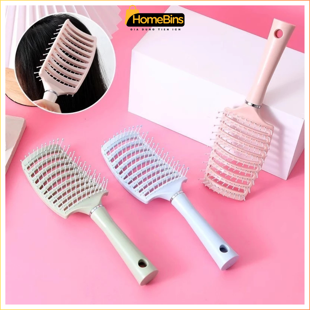 Lược Chải Tóc Đệm Khí Mát Xa Da Đầu Tạo Kiểu Tóc Xoăn Dài Đặc Biệt Cho Nữ GDTV