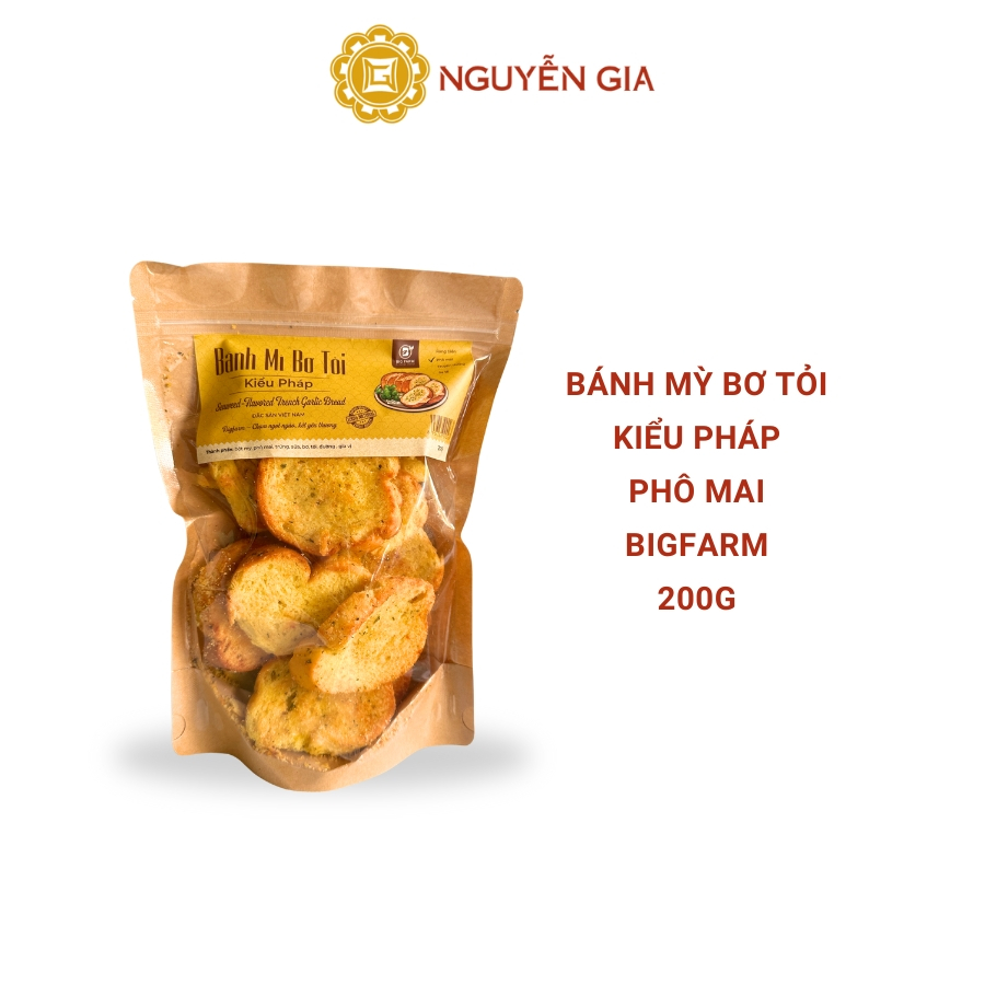 Bánh Mỳ Bơ Tỏi Kiểu Pháp Truyền Thống / Sa Tế / Phô Mai / Rong Biển Bigfarm 200g NGDAV096