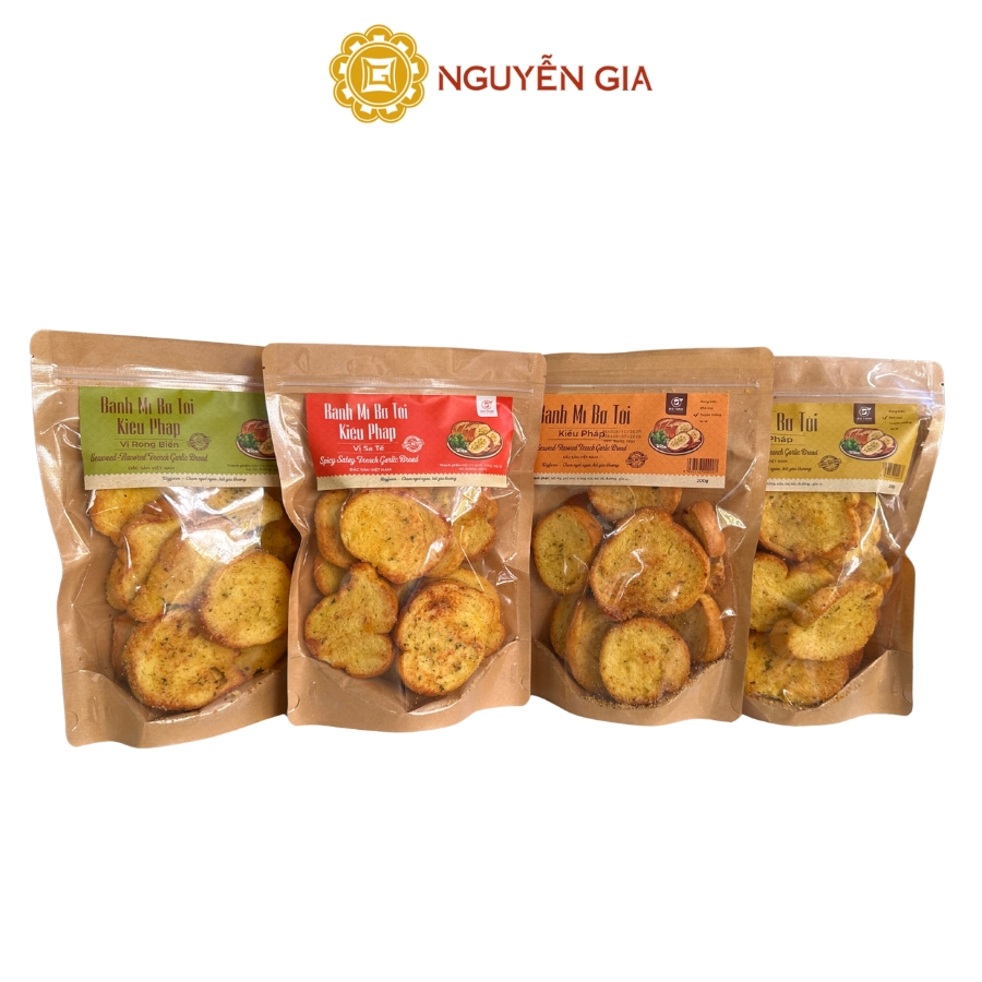 Bánh Mỳ Bơ Tỏi Kiểu Pháp Truyền Thống / Sa Tế / Phô Mai / Rong Biển Bigfarm 200g NGDAV096