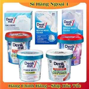 Combo Bột tẩy trắng quần áo Denkmit Oxi Power WEISS và Domol 750g đánh bay vết bẩn cứng đầu - Hàng nội địa Đức