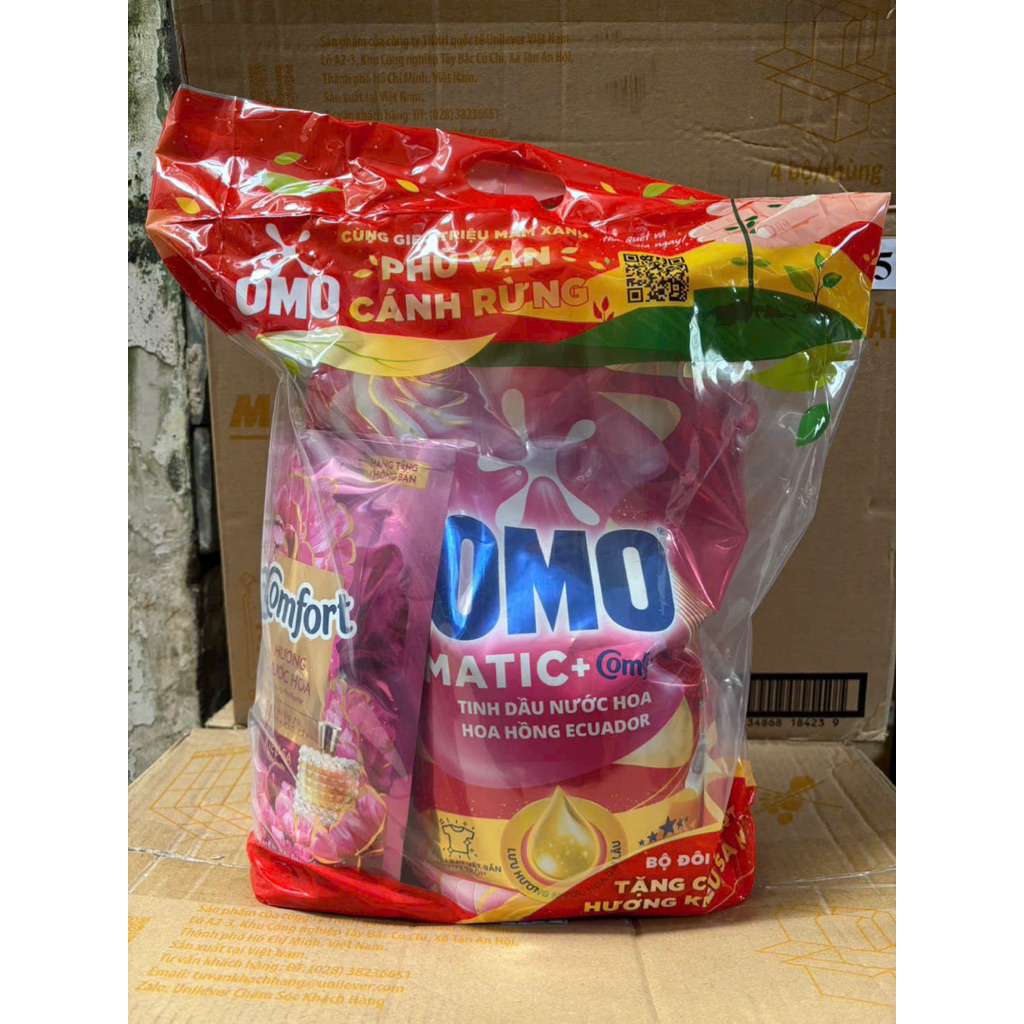 nước giặt omo matic cho máy giặt cửa trên / trước túi 3.6kg