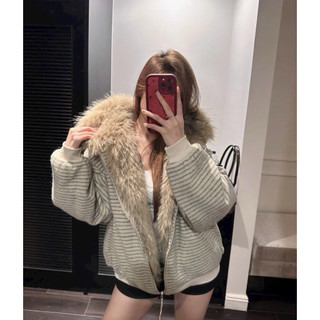 •𝙆𝙞𝙣𝙜𝙨𝙝𝙤𝙥𝙗𝙚𝙖𝙪𝙩𝙮•Áo Mũ Tai Mèo Kẻ Trần Lông Siêu Cấp QC