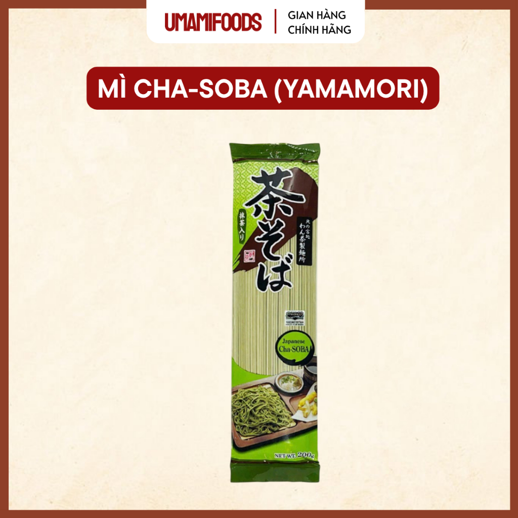 Mì Cha-Soba Yamamori 200g | Soba Trà xanh Thái Lan | Mì Soba Nóng Lạnh Dễ Chế Biến – UMAMI Foods