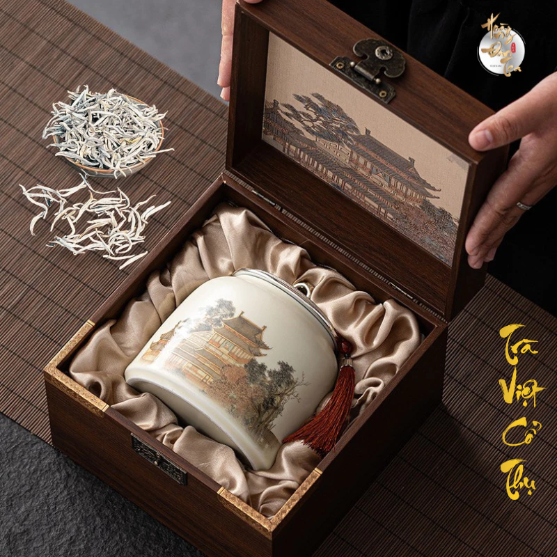 Hộp Quà Trà Ngon Cao Cấp Hộp Gỗ Ô Long
