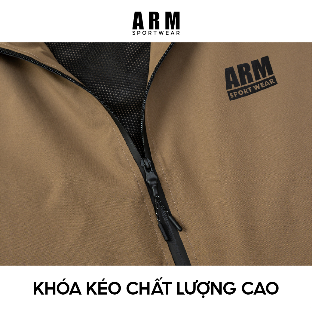 Áo Khoác Gió Nam HYPER JACKET ARM phom trẻ trung, thoải mái mặc chống nắng chống nước tập gym, chạy bộ