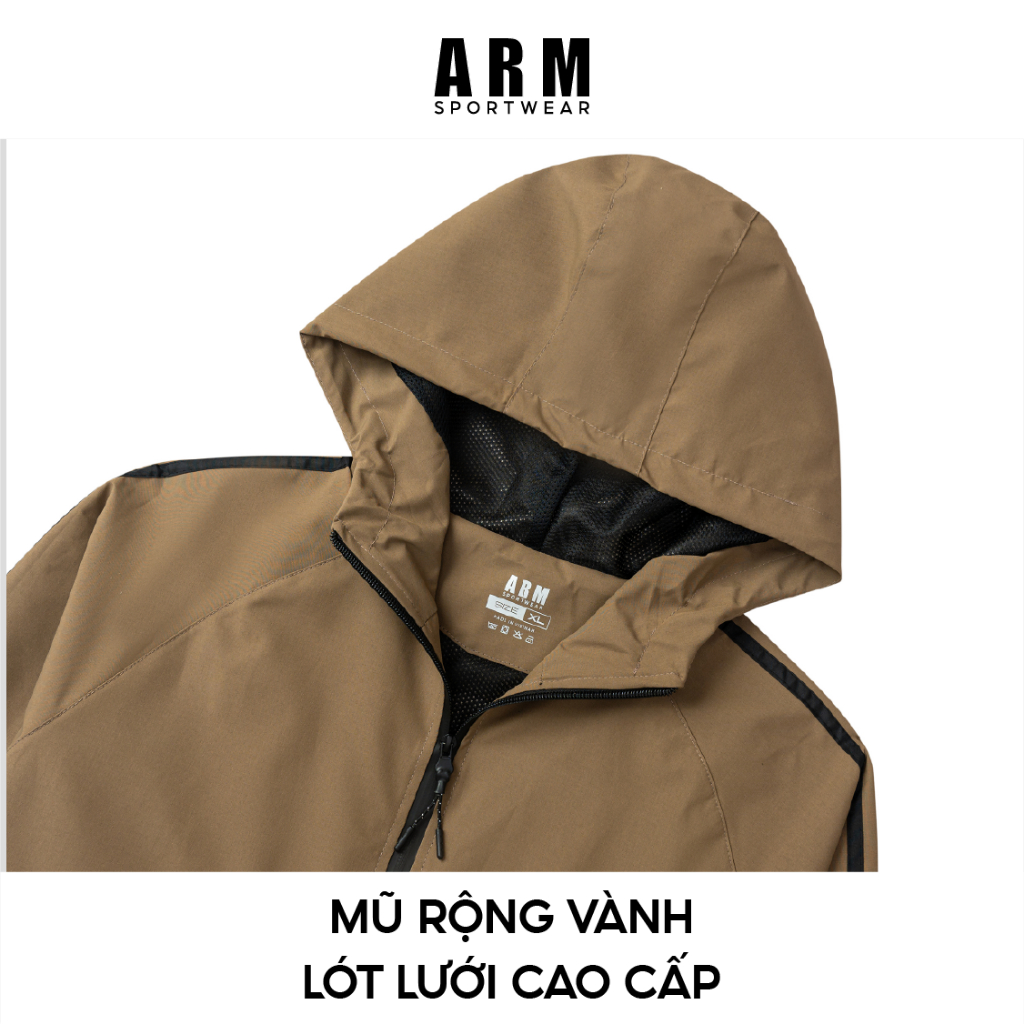 Áo Khoác Gió Nam HYPER JACKET ARM phom trẻ trung, thoải mái mặc chống nắng chống nước tập gym, chạy bộ