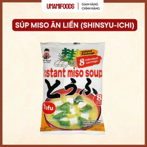 Súp Miso Ăn Liền 8 Gói - Miso Soup Shinsyu-ichi Miso - Canh Miso Nhật Tiện Lợi