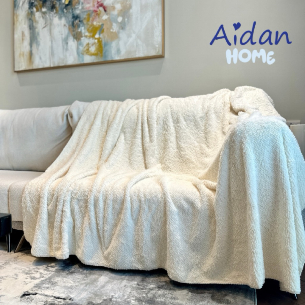 Chăn tuyết nhung người lớn 1 lớp màu be 1m4x2m