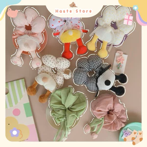 Scrunchie Cột Tóc Hình Phao Bông Hoa Paws Chân Vịt Mickey Phong Cách Hàn Quốc Bánh Bèo Nàng Thơ Siêu Dễ Thương