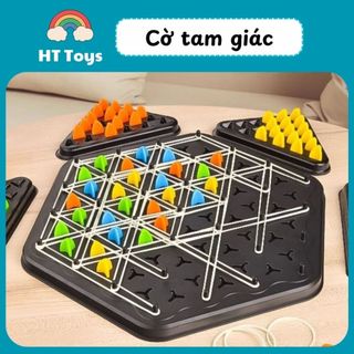 Cờ vua tam giác trí tuệ nối dây chun trò chơi liên kết tam giác HT Toys