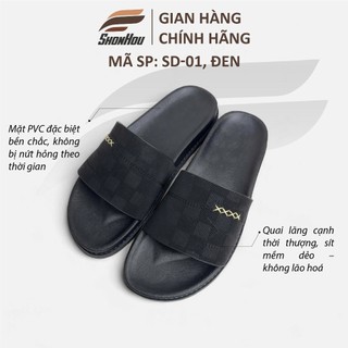Dép Nam Quai Ngang Da Sít ShonHou SD-01, Êm Chân, Chống Trượt, Hạn Chế Mùi Hôi