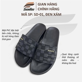 Dép Nam Quai Ngang Da Sít ShonHou SD-01, Êm Chân, Chống Trượt, Hạn Chế Mùi Hôi