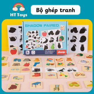 Bộ đồ chơi giáo dục tranh ghép nhiều chủ đề giúp bé phát triển trí thông minh nhận biết đồ vật HT Toys