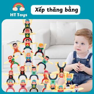 Đồ chơi xếp hình thăng bằng thông minh nhiều màu sắc cho bé HT Toys