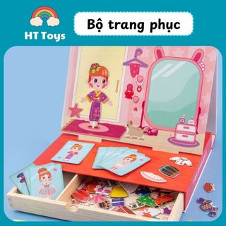 Đồ chơi thiết kế trang phục  thời trang cho bé gái kèm hộp đựng HT Toys