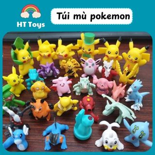 Túi Mù Blind Box mô hình Pokemon ngẫu nhiên trong 144 mẫu size to 3-5cm HT Toys