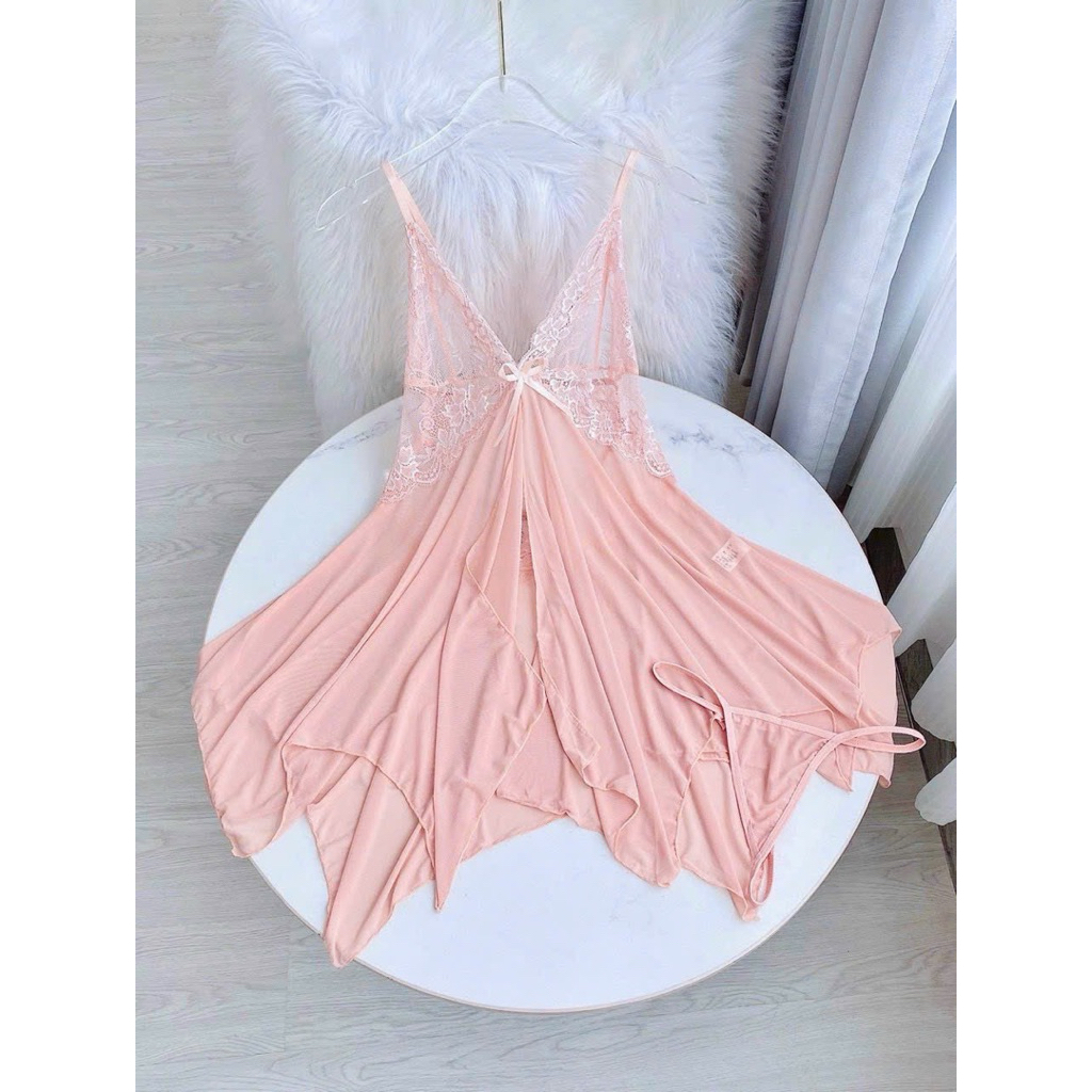 HÀNG QUẢNG CHÂU LOẠI 1  - Váy Ngủ Gợi Cảm, Váy Ngủ Sexy, Váy Ngủ Lụa, Váy Ngủ Ren Gợi Cảm, Váy Ngủ Xuyên Thấu HV101-8453