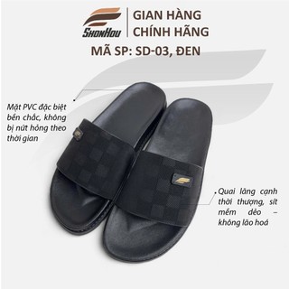Dép Nam Quai Ngang Da Sít ShonHou SD-03, Êm Chân, Chống Trượt, Hạn Chế Mùi Hôi