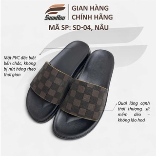 Dép Nam Quai Ngang Da Sít ShonHou SD-04, Êm Chân, Chống Trượt, Hạn Chế Mùi Hôi