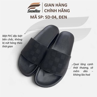 Dép Nam Quai Ngang Da Sít ShonHou SD-04, Êm Chân, Chống Trượt, Hạn Chế Mùi Hôi