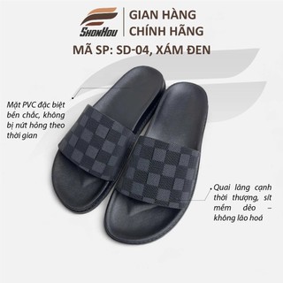 Dép Nam Quai Ngang Da Sít ShonHou SD-04, Êm Chân, Chống Trượt, Hạn Chế Mùi Hôi