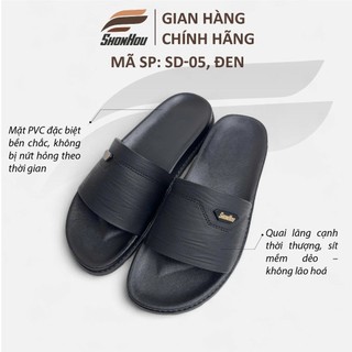 Dép Nam Quai Ngang Da Sít ShonHou SD-05, Êm Chân, Chống Trượt, Hạn Chế Mùi Hôi