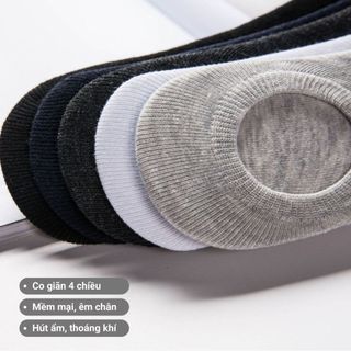 [LIVE] Combo 5 đôi tất lười nam chống tuột gót GOMTAT chất cotton thoáng mát cho mùa hè - MIA-180423-CB5