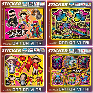 Tem dán Logo Sticker I love Việt Nam, Báo, Nín, LaBuBu dán xe máy xe điện nón bảo hiểm và vị trí khác [21-30]