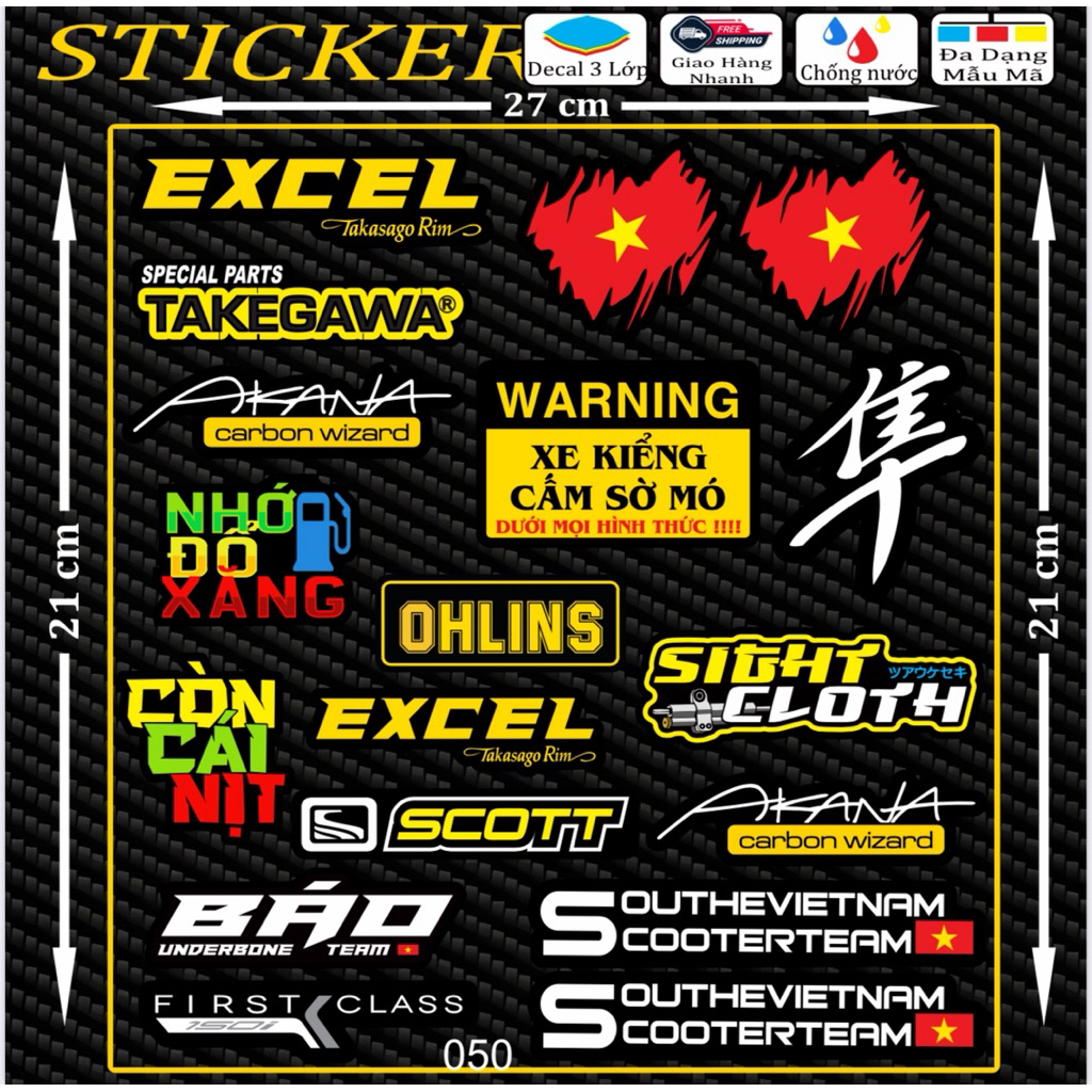 Tem dán Logo Sticker Gấu Dâu, Còn Cái Nịt, Gấu Quỷ dán xe máy xe điện nón bảo hiểm và vị trí khác [41-50]