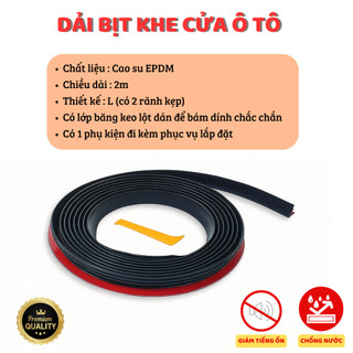 Dải bịt kín khe cửa ô tô cao su chữ L chống nước mưa, hạn chế tiếng ồn, chống bụi bẩn (hiệu quả)