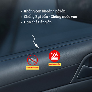 Dải bịt kín khe cửa ô tô cao su chữ L chống nước mưa, hạn chế tiếng ồn, chống bụi bẩn (hiệu quả)
